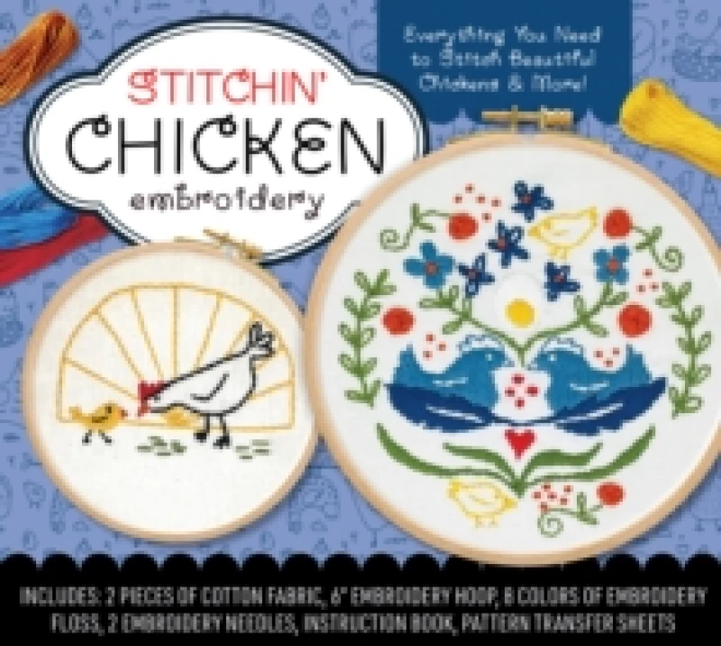 Image of Stitchin' Chicken Embroidery Kit. Kit. By Editors of Chartwell Books Books