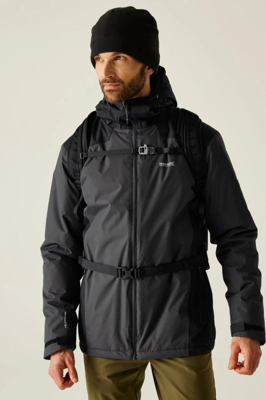 Image of Regatta Regatta Men Thornridge Waterproof Insulated Jacket in Charcoal Size: Medium Charcoal M Male 5063516130451