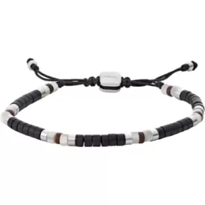 Image of Vintage Casual Summer Beads Black Onyx Coconut and Shell Beaded Bracelet