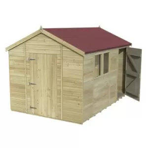 Image of 12' x 8' Forest Premium Tongue & Groove Pressure Treated Combination Apex Shed (3.65m x 2.52m)