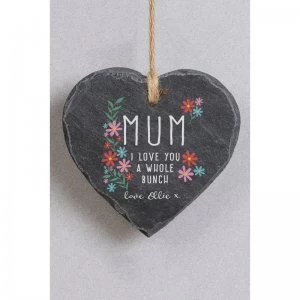 Image of Personalised I Love You a Whole Bunch Hanging Slate