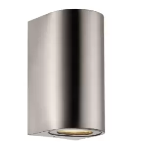 Image of Canto maxi Outdoor Up Down Wall Lamp Stainless Steel, GU10, IP44