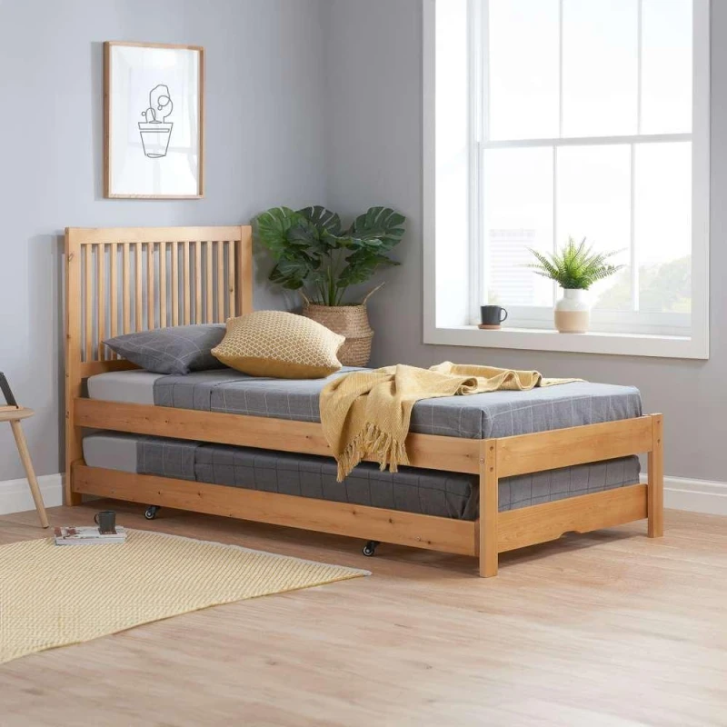 Image of Birlea Buxton Bed with Trundle - Green Green Single