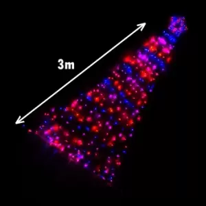 Image of 3m Indoor Outdoor Shooting Star Multifunction LED Christmas Decoration with Timer in Rainbow