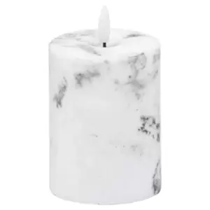 Image of Luxe Collection Natural Glow 3x4 Marble Effect LED Candle