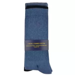Image of Polo Ralph Lauren Three Pack Crew Socks - Blue