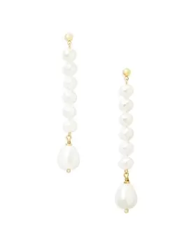 Image of kate spade new york Pearl Play Linear Drop Earrings
