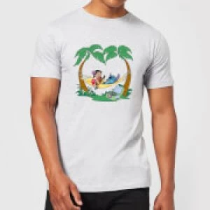 Image of Disney Lilo And Stitch Play Some Music Mens T-Shirt - Grey - M