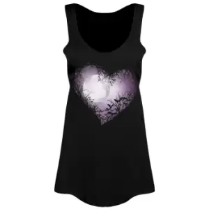 Image of Grindstore Womens/Ladies Celestial Moon Floaty Vest Top (L) (Black)