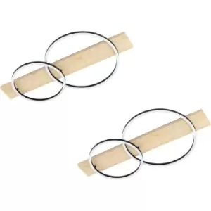 Image of 2 PACK Wall Flush Ceiling Light Black Brown Shade White Plastic LED 1x12W 1x12W