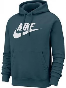 Image of Nike Sportswear Club Graphic Hoodie - Green Size M Men