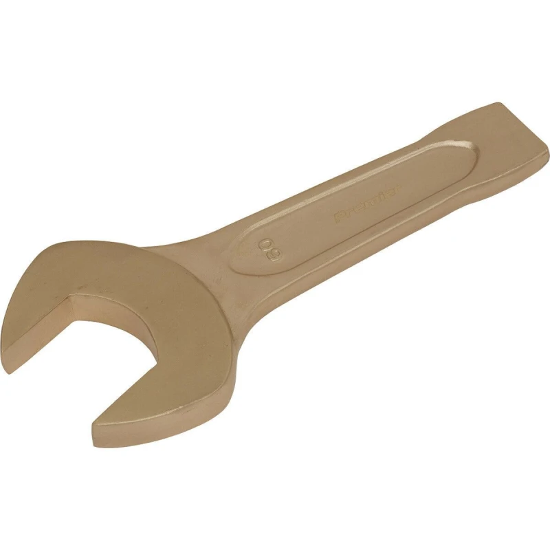 Image of Loops 60mm Open-End Slogging Spanner - Non-Sparking - Short Profile Striking End Multi