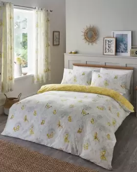 Image of Cotton Traders Butterfly Garden Duvet Set in Yellow