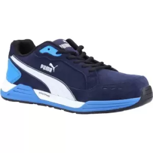 Image of Puma Safety Mens Airtwist Low S3 Leather Safety Trainers (12 UK) (Blue) - Blue