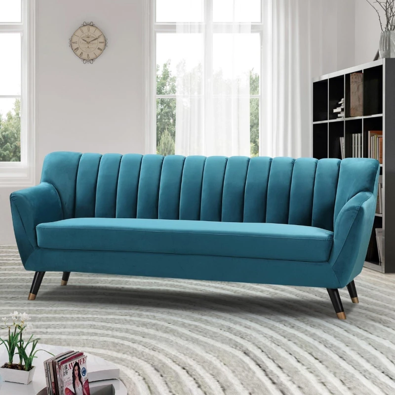 Image of Artemis Home Morgan 3 Seat Sofa in Teal Teal Unisex