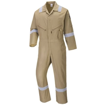 Image of C814KHRS - sz S Iona Cotton Coverall - Khaki - Portwest