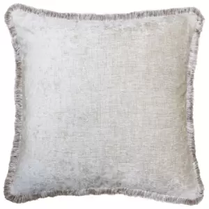 Image of Riva Home Astbury Fringed Square Cushion Cover (50 x 50cm) (Natural)