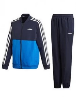Image of Adidas Woven Youth 3 Stripe Tracksuit - Blue/Navy