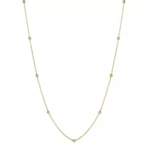 Image of 9ct Yellow Gold Fine Ball Station Chain 45cm GN365