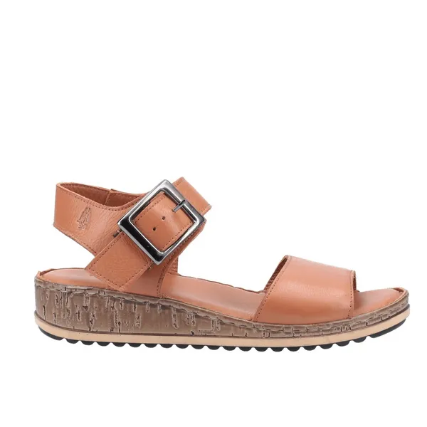 Image of Hush Puppies Womens Ellie Leather Wedge Sandals - UK 8 White female PS3044WHT8