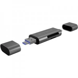 Image of ICY BOX External memory card reader USB-C , USB 3.0, Micro USB 2.0 Anthracite