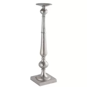 Image of Farrah Collection Silver Tall Dinner Candle Holder