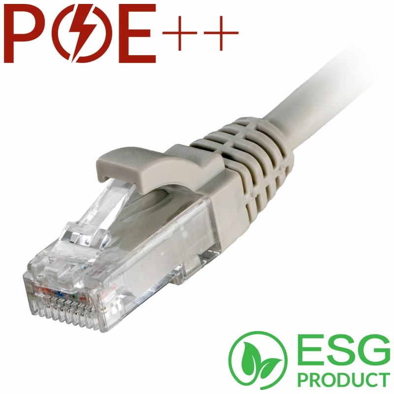 Image of Cablenet Cablenet 1m Cat6 RJ45 Grey U/UTP LSOH 24AWG Snagless Booted Patch Lead (PK 100) L60-1010B