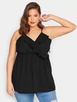 Image of Yours Wrap Cami Black, Size 26-28, Women