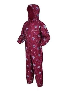 Image of Boys, Regatta Little Kid's Peppa Pig Pobble Waterproof Suit - Raspberry, Raspberry, Size 12-18 Months