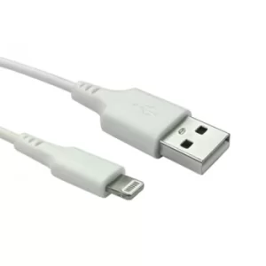 Image of Apple Lightning (M) to USB 2.0 A (M) 2m White OEM MFI Certified Sync & Charge Cable