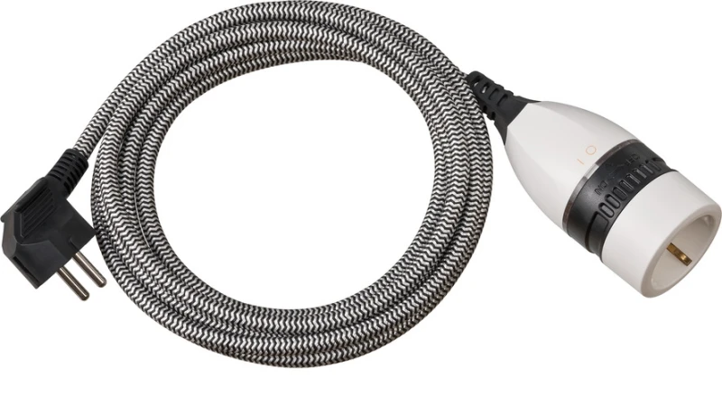 Image of Brennenstuhl 1161830 power extension 3m 1 AC outlet(s) Indoor Black.
