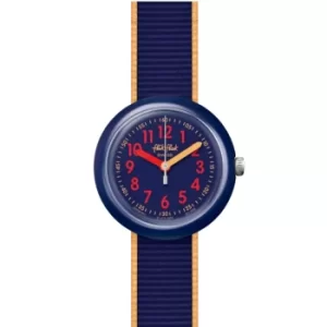 Image of Flik Flak Colour Blast Quartz Blue Dial Blue Textile Strap Childrens Watch FPNP043