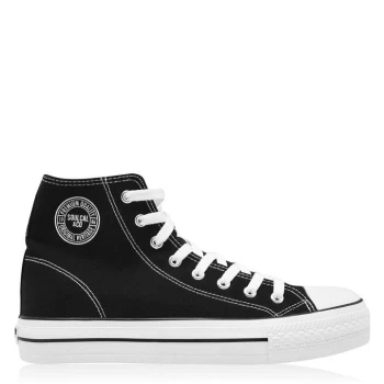 Image of SoulCal Canvas High Top Trainers Ladies - Black/White