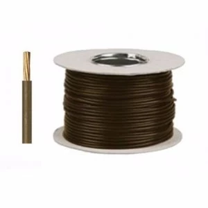 Image of Zexum Brown 6mm 7 Strand 46A Single Core 6491B LSZH Low Smoke Zero Halogen Round Power Insulated Conduit Wire - 5 Meter