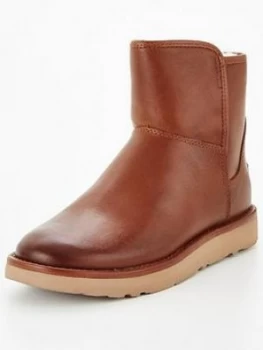 Image of UGG Abree Mini Leather Boot Brown Size 3 Women