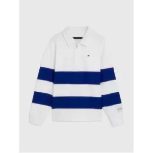 Image of Tommy Hilfiger Bold Stripe Rugby Sweatshirt - White
