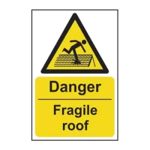 Image of Danger Fragile Roof - RPVC (400 x 600mm)