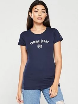 Image of Tommy Jeans Essential Tommy T-Shirt - Navy
