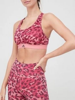 Image of adidas Believe This All Over Print Sports Bra - Light Pink, Size XL, Women