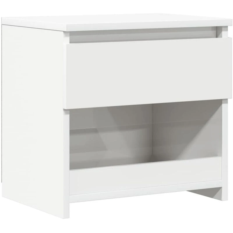 Image of VIDAXL Bedside Cabinet High Gloss White 40x30x39cm Engineered Wood Vidaxl 8720286353011