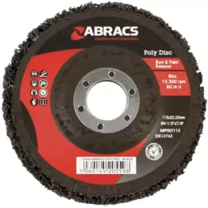 Image of Expert 115mm x 22mm Black Poly Disc - Abracs