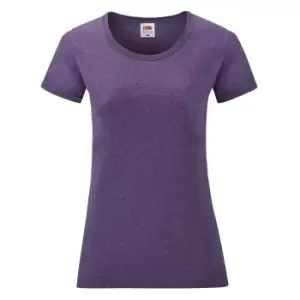 Image of Fruit Of The Loom Ladies/Womens Lady-Fit Valueweight Short Sleeve T-Shirt (Pack Of 5) (XS) (Heather Purple)