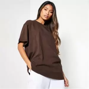 Image of I Saw It First Ultimate Oversized Boxy Tshirt - Brown