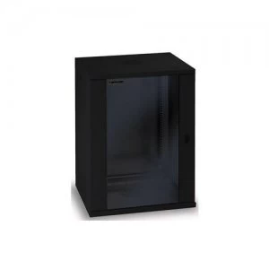 Image of Intellinet 19" Wallmount Cabinet 15U 770 (h) x 570 (w) x 450 (d) mm Max 60kg Flatpack Black