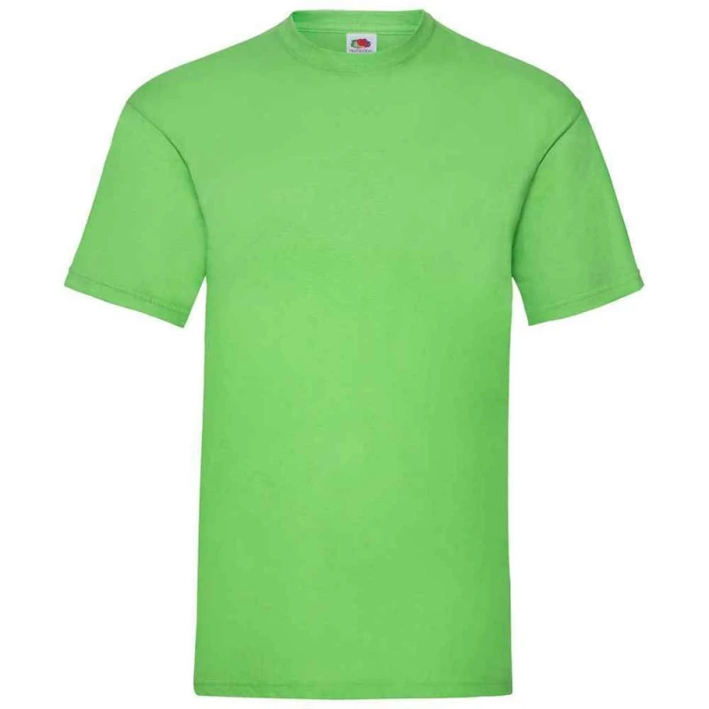 Image of Fruit Of The Loom Fruit of the Loom Men Valueweight T-Shirt in Lime Size: Small Lime S Male 5063527511683