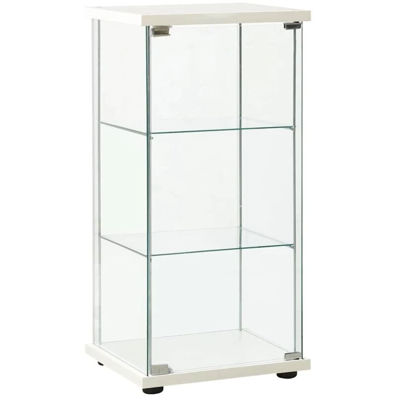 Image of VIDAXL Storage Cabinet Tempered Glass White Vidaxl 8720286057254