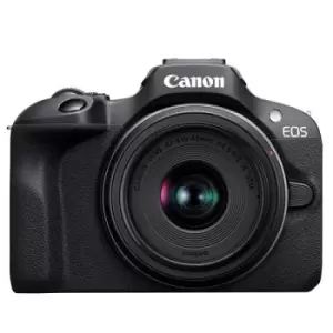 Image of Canon EOS R100 Mirrorless Camera with RF-S 18-45mm Lens