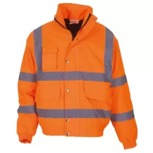 Image of Yoko Mens Hi-Vis Bomber Jacket (Pack of 2) (L) (Hi Vis Orange)