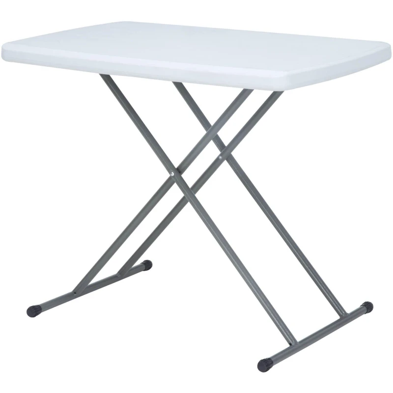 Image of Streetwize Outdoor Adjustable Height Table (75 x 50cm) White/Grey unisex 75x50
