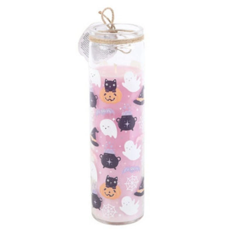 Image of Something Different Something Different Candy Apple Pastel Halloween Tube Candle in Dark Pink Dark Pink One Size Unisex 5063527843654